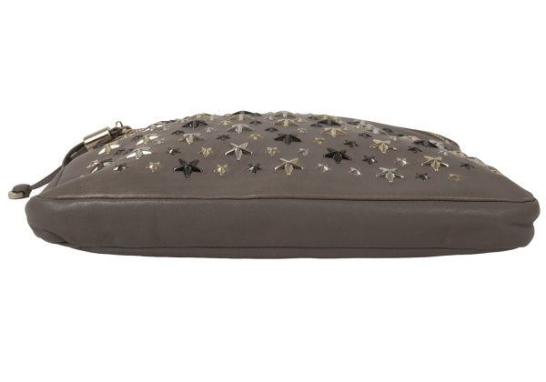 JIMMY CHOO Star Stud Leather Bag Greige