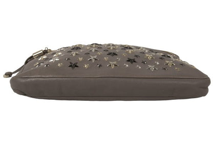 JIMMY CHOO Star Stud Leather Bag Greige