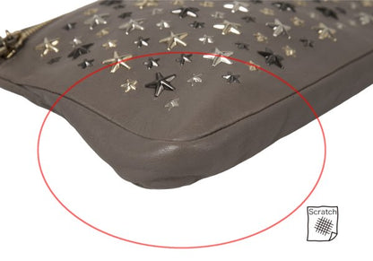 JIMMY CHOO Star Stud Leather Bag Greige