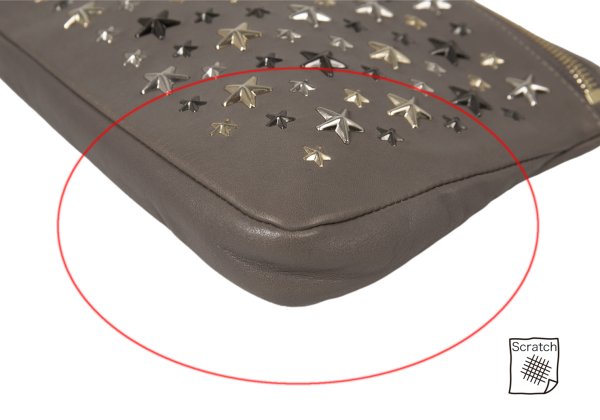 JIMMY CHOO Star Stud Leather Bag Greige