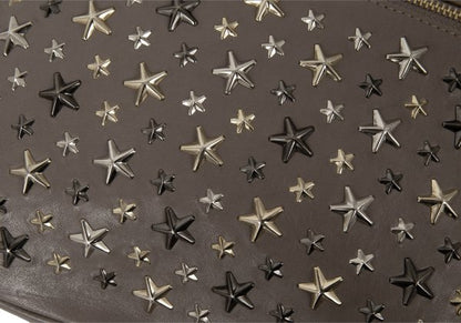 JIMMY CHOO Star Stud Leather Bag Greige