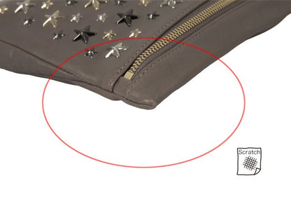 JIMMY CHOO Star Stud Leather Bag Greige