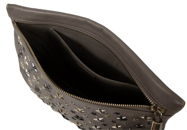 JIMMY CHOO Star Stud Leather Bag Greige