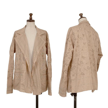 ISSEY MIYAKE HaaT Geometric Embroidered Shirt Jacket Size 2