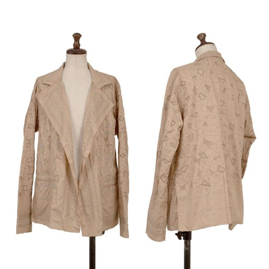 ISSEY MIYAKE HaaT Geometric Embroidered Shirt Jacket Size 2