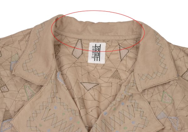 ISSEY MIYAKE HaaT Geometric Embroidered Shirt Jacket Size 2