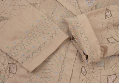 ISSEY MIYAKE HaaT Geometric Embroidered Shirt Jacket Size 2
