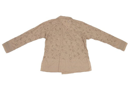 ISSEY MIYAKE HaaT Geometric Embroidered Shirt Jacket Size 2