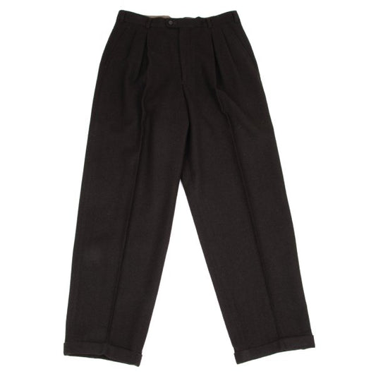 COMME des GARCONS HOMME 80s Brushed Wool Dark Brown Pants Size L