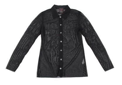 Jean Paul GAULTIER CLASSIQUE Rubber Logo Shirt Black Size 40