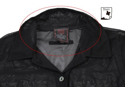 Jean Paul GAULTIER CLASSIQUE Rubber Logo Shirt Black Size 40
