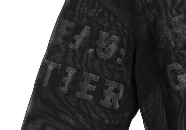 Jean Paul GAULTIER CLASSIQUE Rubber Logo Shirt Black Size 40