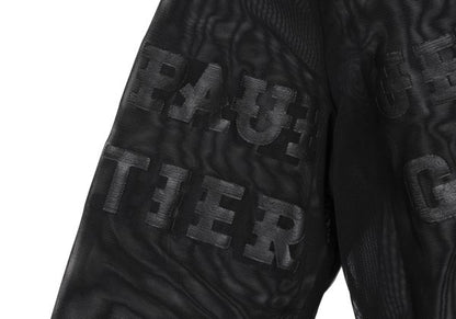 Jean Paul GAULTIER CLASSIQUE Rubber Logo Shirt Black Size 40