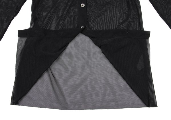 Jean Paul GAULTIER CLASSIQUE Rubber Logo Shirt Black Size 40
