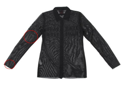 Jean Paul GAULTIER CLASSIQUE Rubber Logo Shirt Black Size 40