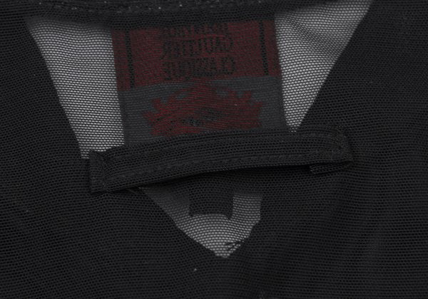 Jean Paul GAULTIER CLASSIQUE Rubber Logo Shirt Black Size 40