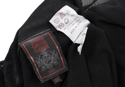 Jean Paul GAULTIER CLASSIQUE Rubber Logo Shirt Black Size 40
