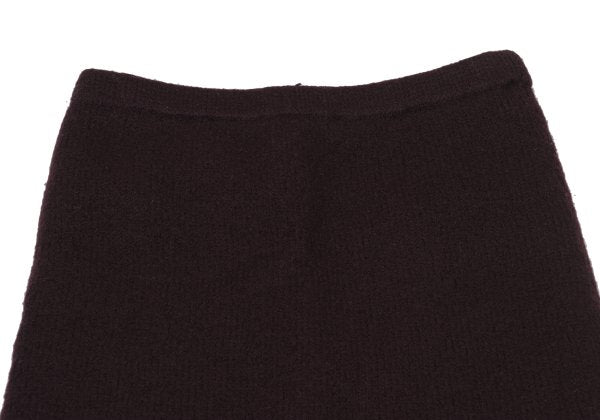 TSUMORI CHISATO Wool Hem Fringe Knit Skirt Brown Size M