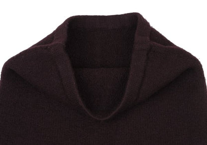 TSUMORI CHISATO Wool Hem Fringe Knit Skirt Brown Size M