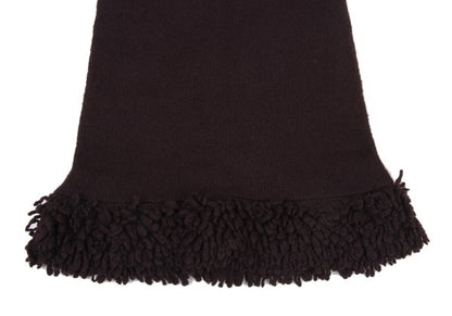 TSUMORI CHISATO Wool Hem Fringe Knit Skirt Brown Size M