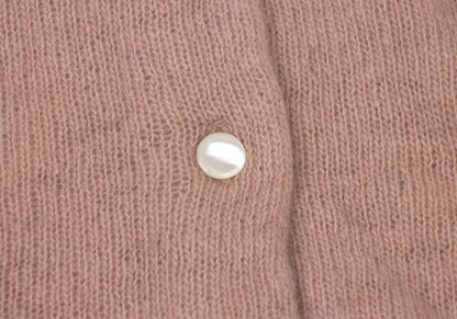 TSUMORI CHISATO Wool Floral Sequin Cardigan Pink Size M