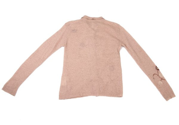 TSUMORI CHISATO Wool Floral Sequin Cardigan Pink Size M