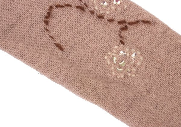 TSUMORI CHISATO Wool Floral Sequin Cardigan Pink Size M