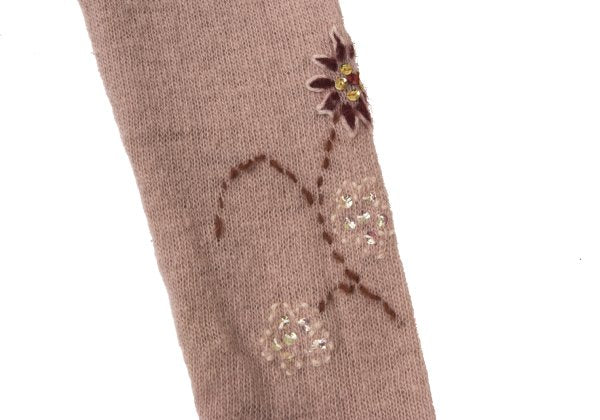 TSUMORI CHISATO Wool Floral Sequin Cardigan Pink Size M