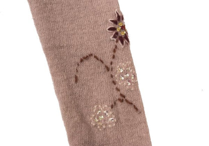 TSUMORI CHISATO Wool Floral Sequin Cardigan Pink Size M