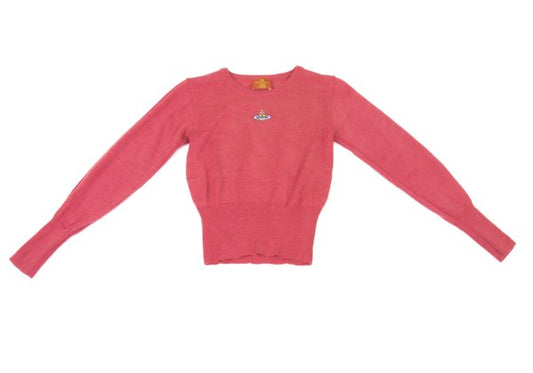 Vivienne Westwood Red Label Orb Embroidery Knit Pink Size XS