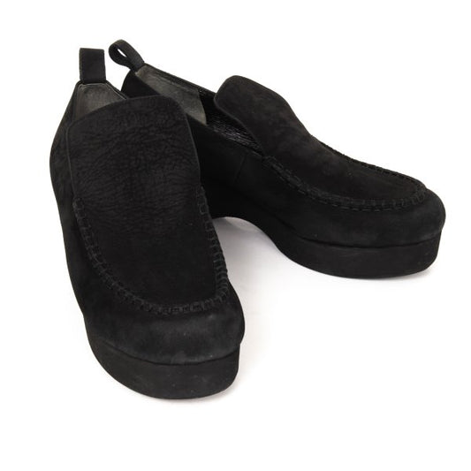 TSUMORI CHISATO Suede Platform Moccasin Slip-Ons Size 24CM