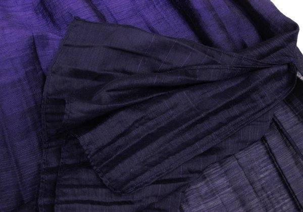 ISSEY MIYAKE FETE Poly Blend Gradation Skirt Purple Size 2