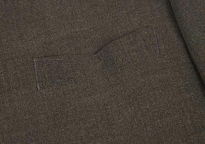 ISSEY MIYAKE MEN Wool Rayon Mao Collar Jacket Mocha Size M