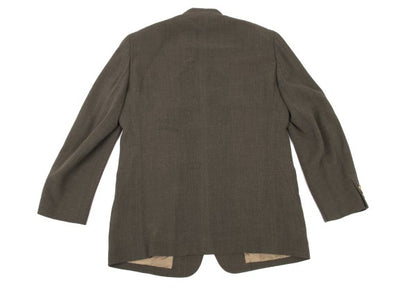 ISSEY MIYAKE MEN Wool Rayon Mao Collar Jacket Mocha Size M