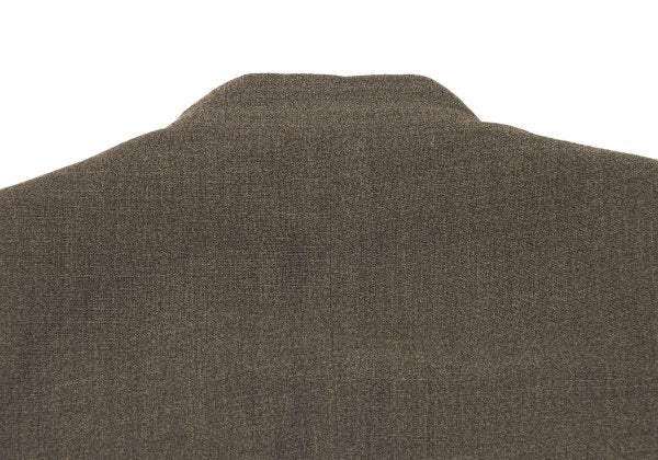 ISSEY MIYAKE MEN Wool Rayon Mao Collar Jacket Mocha Size M