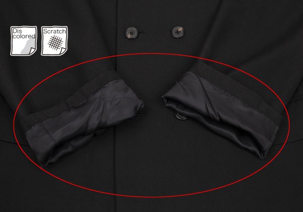 Y's for men Wool Gabardine Double Jacket Black Size 3