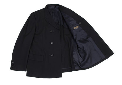 Y's for men Wool Gabardine Double Jacket Black Size 3