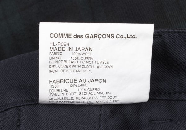 COMME des GARCONS HOMME Wool Black Watch Pants Size S