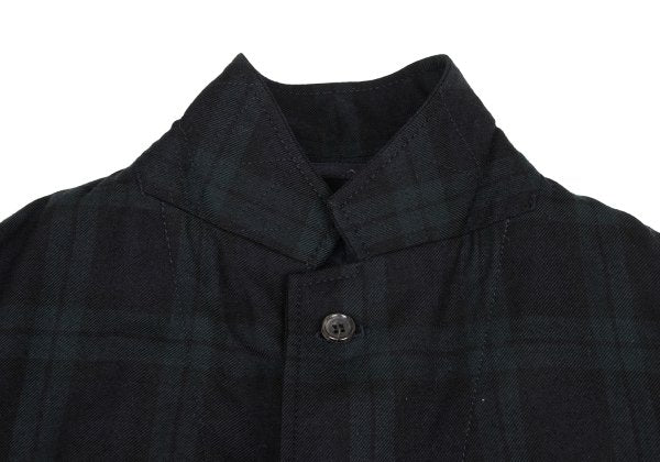 COMME des GARCONS HOMME Wool Black Watch Jacket Green Size S