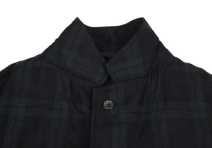 COMME des GARCONS HOMME Wool Black Watch Jacket Green Size S