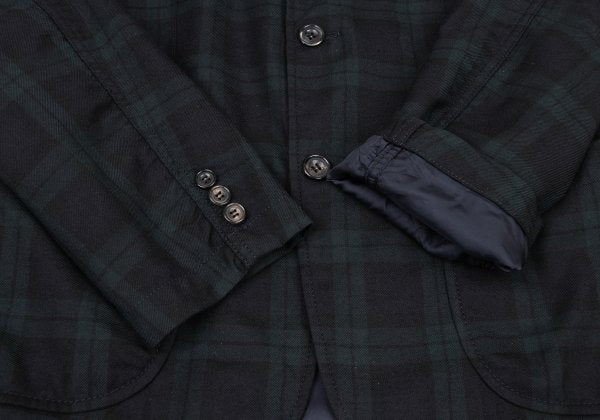 COMME des GARCONS HOMME Wool Black Watch Jacket Green Size S