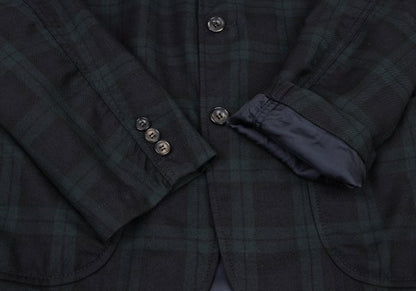 COMME des GARCONS HOMME Wool Black Watch Jacket Green Size S