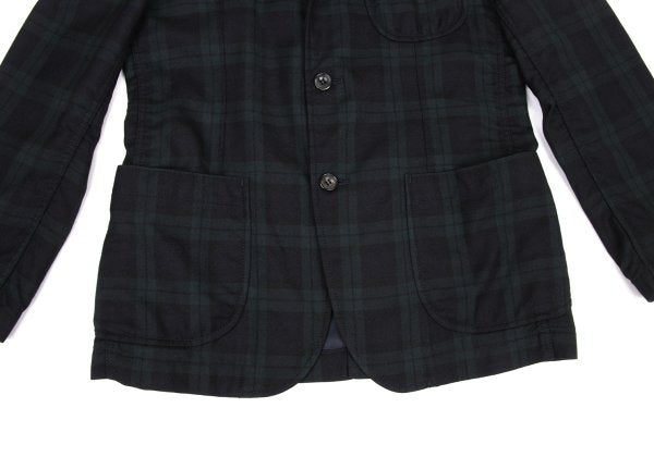 COMME des GARCONS HOMME Wool Black Watch Jacket Green Size S