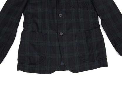 COMME des GARCONS HOMME Wool Black Watch Jacket Green Size S