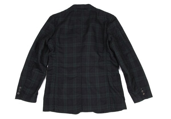 COMME des GARCONS HOMME Wool Black Watch Jacket Green Size S