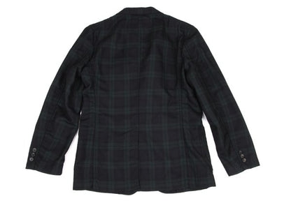 COMME des GARCONS HOMME Wool Black Watch Jacket Green Size S