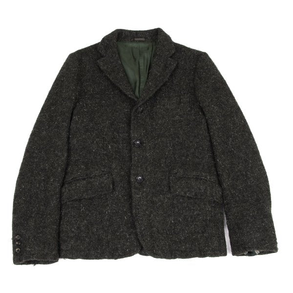 COMME des GARCONS HOMME Fulling Wool 3B Dark Brown Jacket Size S