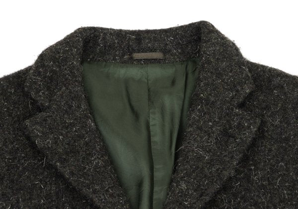 COMME des GARCONS HOMME Fulling Wool 3B Dark Brown Jacket Size S