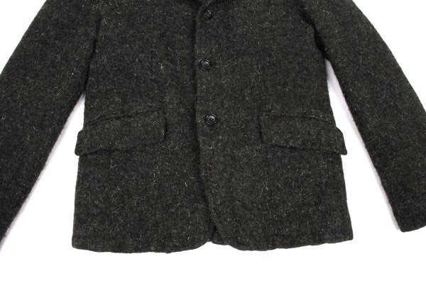 COMME des GARCONS HOMME Fulling Wool 3B Dark Brown Jacket Size S
