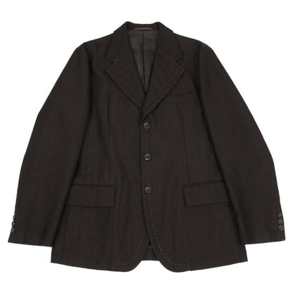COMME des GARCONS HOMME Wool Hand-Stitch Jacket Brown Size M